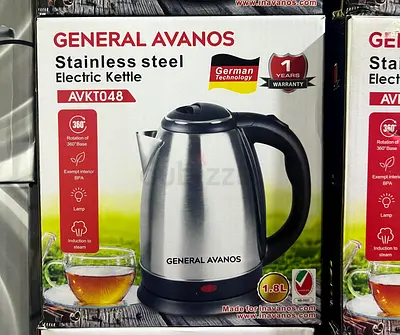 General Avanos Stainless Steel Electric Kettle (1.8L) - AVKT048