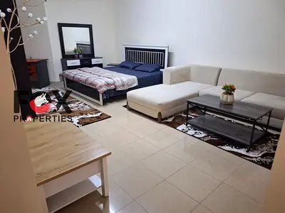 Studio for sale in Horizon Towers Ajman, furnished, private parking, open view, rented with monthly income, great investment deal