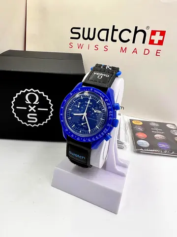 Omega speedmaster swatch with box
