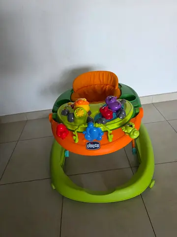 Chicco baby walker with activity toys - good condition