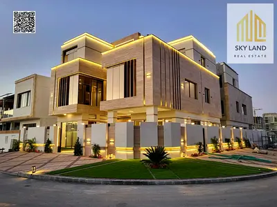 Luxury 3-Floor Corner Villa – 7200 sqft Includes Elevator, Pool & Waterfall, Central AC, Registration & Ownership Fees, Water & Electricity