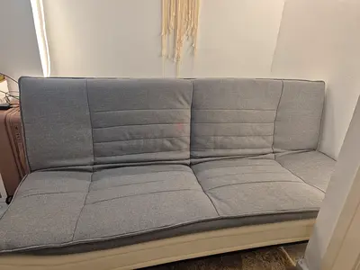 Grey Fabric Sofa Bed / Futon – Good Condition