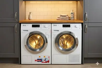 Miele brand 9 kg washer and 9 kg separate dryer set