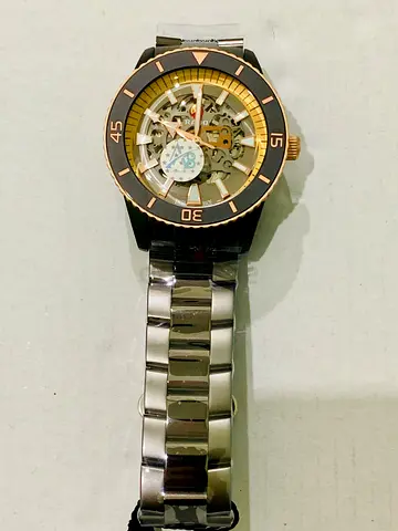 Captain Cook Mens Stainless Steel Skeleton Automatic Master Copy Watch