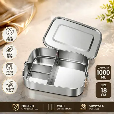 1000ml Steel Lunch Box