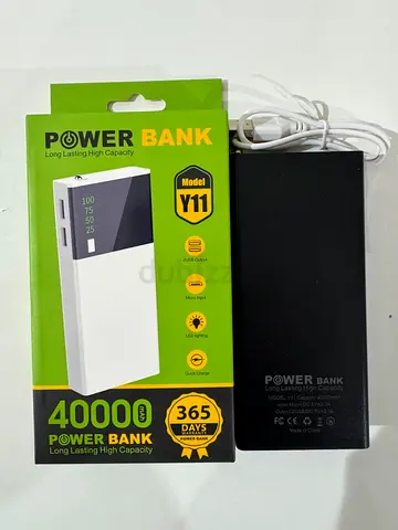 Portable 40000mAh Power Bank Model Y11 (Black) with Cable