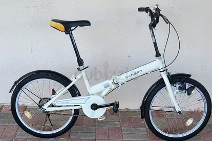 White Canbro 20-inch Folding Bike — Light Commuter