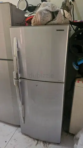 double-door fridge - used, working
