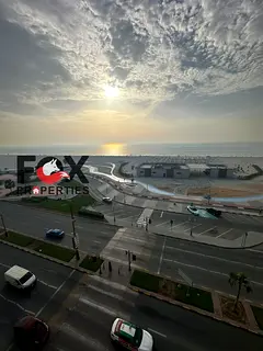 3BR hall direct sea view on Ajman Corniche near Al Safeena Roundabout, balcony sea view, central AC,