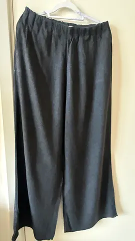 Bershka Dark Grey Wide Leg Trousers Medium