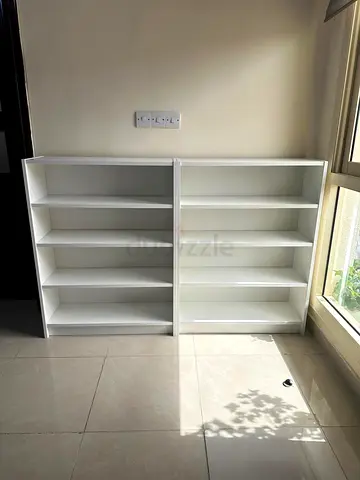 IKEA BILLY-style White Bookshelves - Set of 2, Good Condition