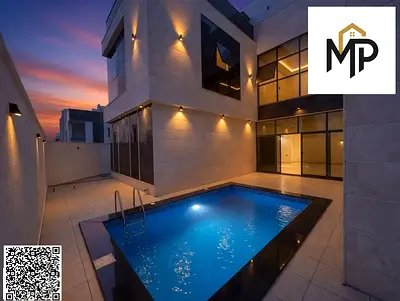 Corner villa with a spacious plot of land, including registration fees, electricity, water, air conditioning, elevator, and freehold ownership for all