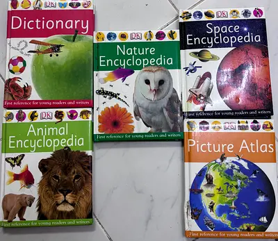 Set of DK Childrens Encyclopedias and Picture Books – Dictionary, Animal, Nature, Space,