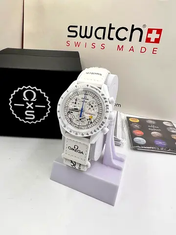 Omega speedmaster swatch with box