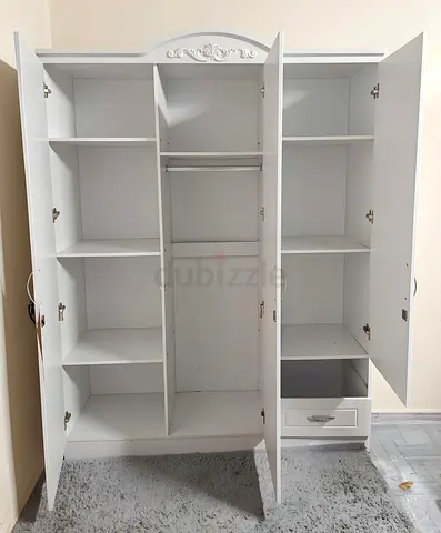 3 Door Wardrobe with Shelves - Good Condition
