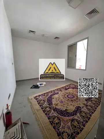 For annual rent: A spacious studio apartment in Al Rawda 1, Ajman. Located on the ground floor, it