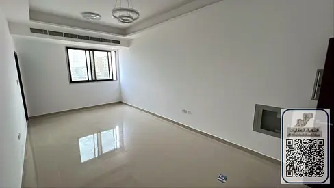 Studio apartment in Al Muwaihat 3, near Ajman Academy, directly on Mohammed Bin Zayed Road. Spaciou