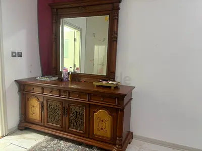 Solid Wood Vintage Dresser with Large Mirror - Good Condition 200/210 size