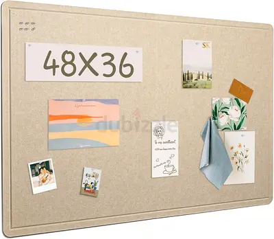 3177 - SLEEPHEAD®Large Bulletin Board, 48 x 36 inches Felt Board Decorative Pin Board, 4 x 3 Cork
