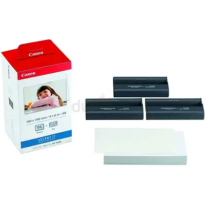 Canon SELPHY CP 4x6 Photo Paper + Ribbon Pack (108 sheets)
