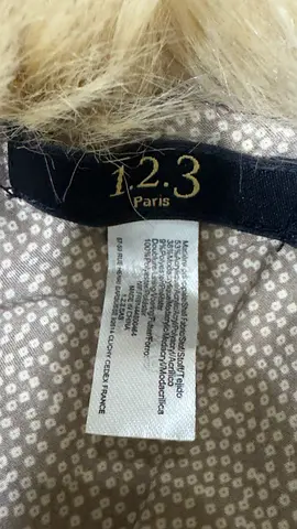 1.2.3 Paris womens coat with faux-fur trim