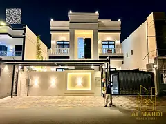 Luxury 5BR villa with pool and roof in Al Yasmeen, Ajman , AC, electricity, and water. Freehold. Ban