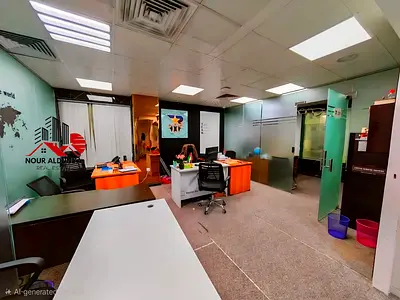 DEWA & Chiller Free | Independent Office with Partitions | Front of Metro | Al Mankhool