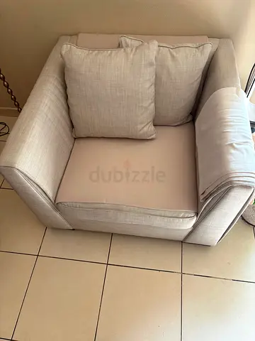 Home R is- Beige Single Armchair in Good Condition, compact and in mint condition IKEA dinning table