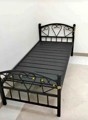 New Heavy Duty Single Bed – Black | Strong  Durable