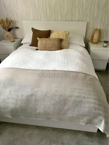 IKEA White MALM Double Storage Bed with IKEA Mattress 140 x 200 cm