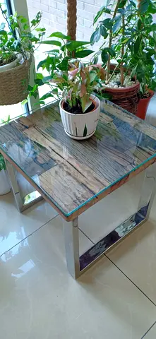 1 RAILWAY WOOD SIDE TABLE FOR SALE
