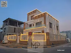 Corner Villa for sale at ajman, al zahia area, 6 master rooms, majlis, hall, roof | freehold | o reg