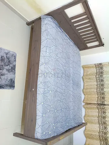 IKEA Solid Wood King size Bed Frame with Headboard and Footboard