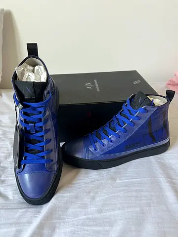 Blue High-Top Casual Sneakers Armani original brand New size 43