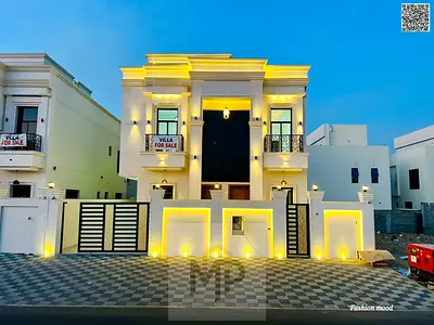 Villa calssic design | ajman| al helio2 | 6 master rooms, majlis, 2 halls, roof| freehold | 0 registration fees | negotiable price.