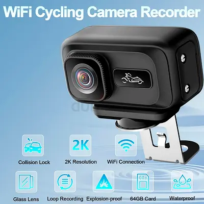 Action Cam Motorcycle, 2K 120° Wide Angle Motorcycle Camera WiFi,G-sensor Collision Lock(FIX PRICE