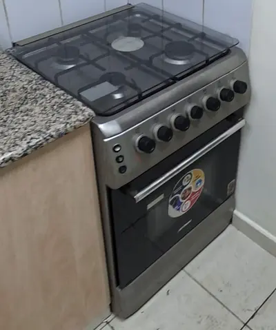 Stainless Steel Freestanding Gas Cooker with Oven - Good Working Condition