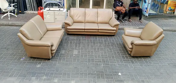 Sofa Italian Pure Leather 6 Seater