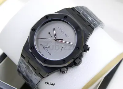 Black Stainless Steel Mens Analog Master Copy Watch - Minimal Dial