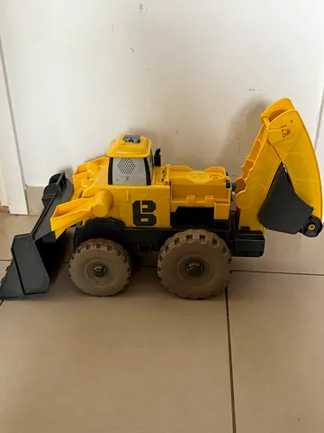Yellow Toy Excavator / Construction Truck - Good Condition