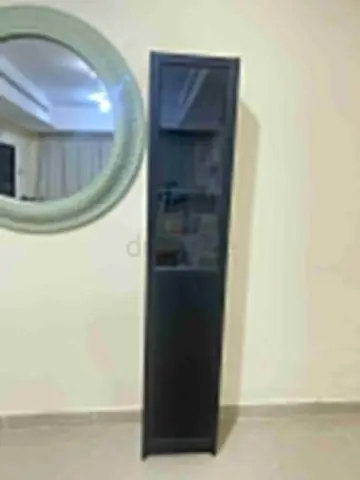 Price is FINAL AED200 .Black Ikea Long Cabinet 200x40cm in perfect condition pick up from Khalifa ci