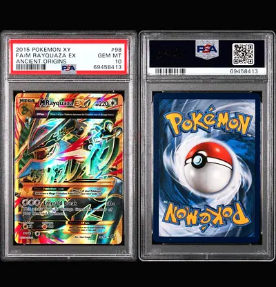 POKEMON XY ANCIENT ORIGINS #98 FULL ART/M RAYQUAZA EX PSA 10