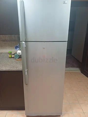 Used LG Double-Door Refrigerator - Silver, Good Working Condition