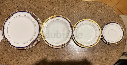 Dishes gold 18k edges