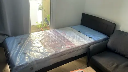 Danube Single wooden bed frame with new medical mattress