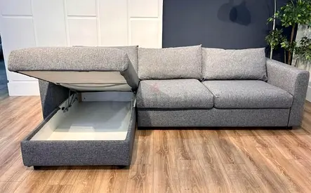 Ikea vimle L shape sofa bed Dark Grey L-shaped Sofa Bed with Storage — Right Corner, Modern Fabric