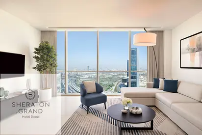 Premium Bedroom Apartment with Sheikh Zayed Road View - All Bills Included / Marriott Bonvoy/ DIFC / Near Metro