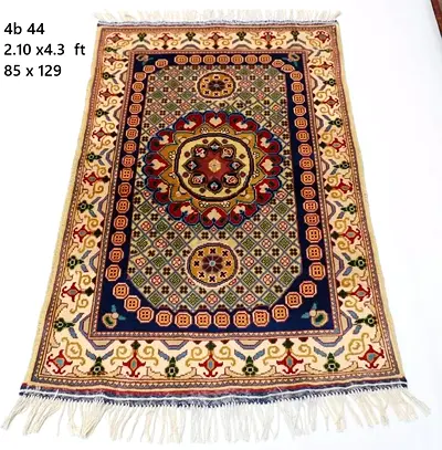 Afghan Handwoven wool carpet  Decorative Rug - 2.10 x 4.3 ft door mat living room carpet