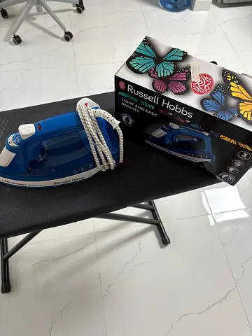 Russell Hobbs Steam Iron - Blue with Ironing foldable table, Good Working Condition