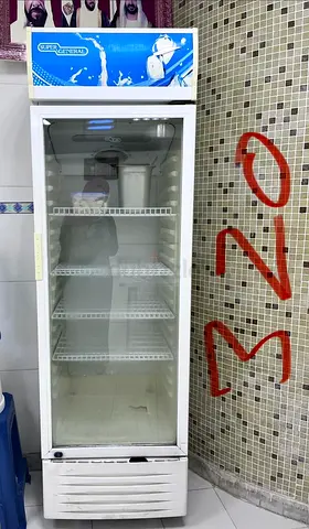 Upright Glass Door Display Fridge - Single Door, Used